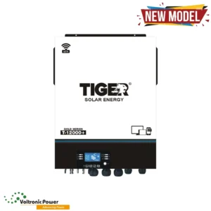 Tiger T-12000+ Gold Series 11kW Hybrid solar Inverter With 12000W PV | Built-in WiFi | Dual Output | RGB Lights | Touch Display Tiger T-12000+ Gold Series 11kW Hybrid solar Inverter With 12000W PV | Built-in WiFi | Dual Output | RGB Lights | Touch Display