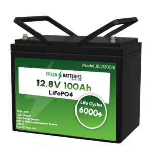 Jolta JB121200N 12.8V 100Ah (1.28kWh) LiFePO4 Lithium Battery – 6000+ Cycles