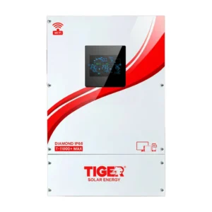 Tiger T-11000+ Diamond Series 8kW Hybrid solar Inverter With 11000W PV | Built-in WiFi | Dual Output | RGB Lights | Touch Display IP66